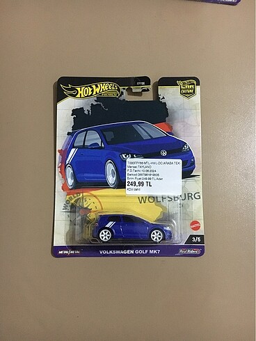 Hot Wheels Golf MK7 Premium