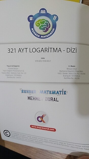  AYT MATEMATIK LOGARITMA DİZİLER FASİKÜL