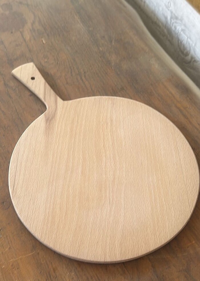 Ahşap çok amaçlı kullanılan pizza sunumluk - Görsel 3