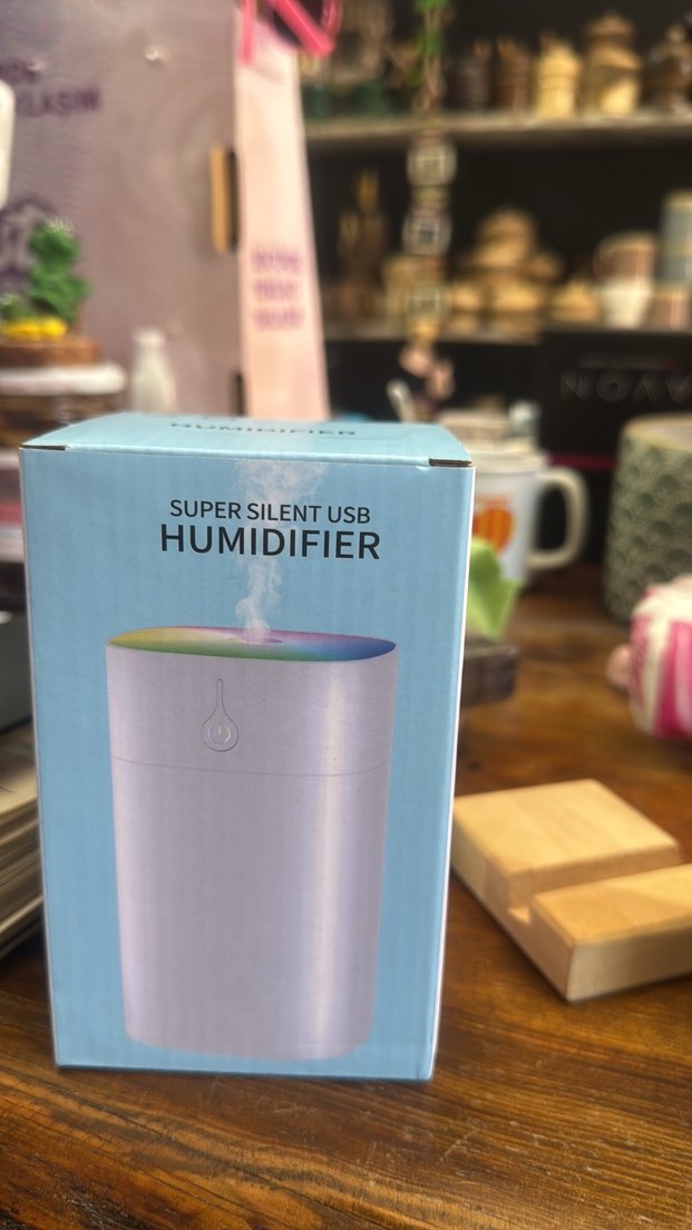USB ile çalışan gri süper sessiz nemlendirici - Görsel 2