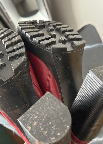 Kırmızı Deri Fermuarlı Kadın Topuklu Bot - Görsel 9