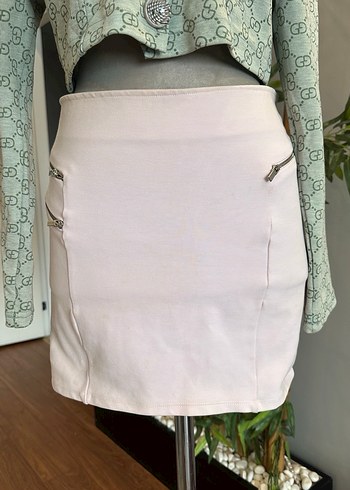 Açık pembe mini etek - Görsel 8