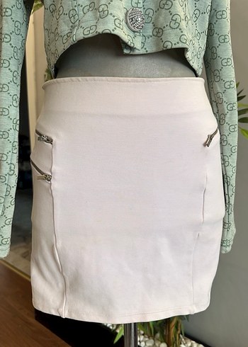 Açık pembe mini etek - Görsel 5