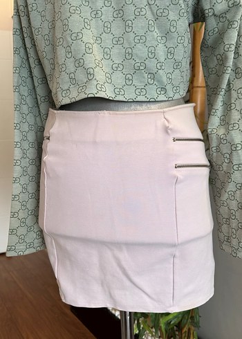 Açık pembe mini etek - Görsel 4