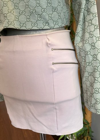 Açık pembe mini etek - Görsel 3