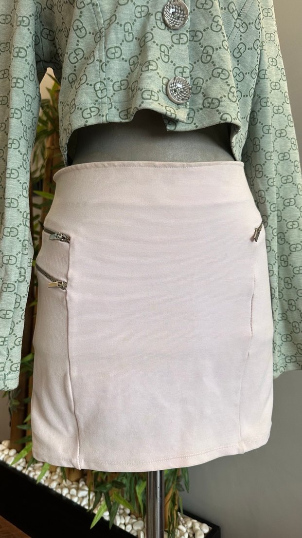 Açık pembe mini etek - Görsel 2