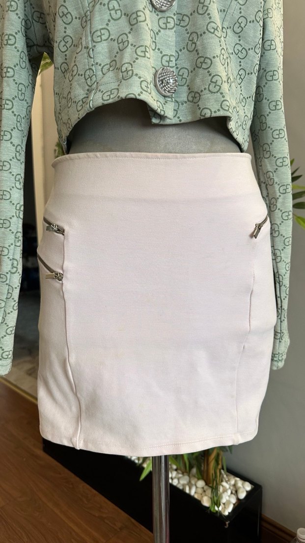 Açık pembe mini etek - Görsel 5