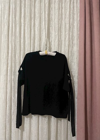 Siyah Pamuklu Mini Kadın tshirt