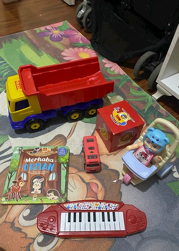 Renkli Oyuncak Seti - Kamyon, Piyano ve Kitap - Görsel 7