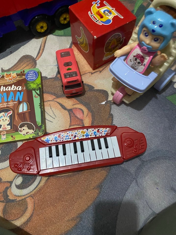 Renkli Oyuncak Seti - Kamyon, Piyano ve Kitap - Görsel 2