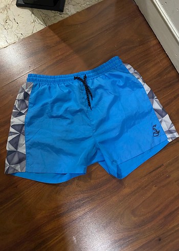 Erkek Mavi Mini Yüzme Şortu - Görsel 5