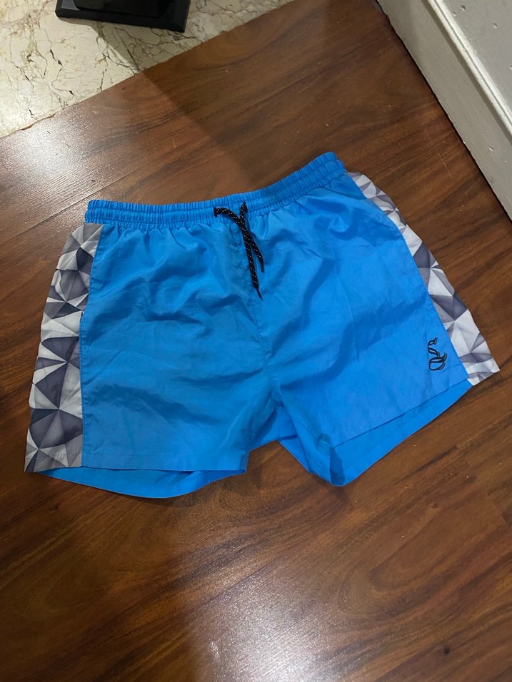 Erkek Mavi Mini Yüzme Şortu - Görsel 5