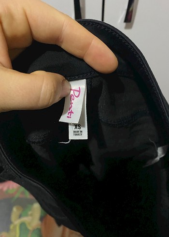 Kadın Siyah Kemerli Dar Kesim Kot Pantolon - Görsel 6