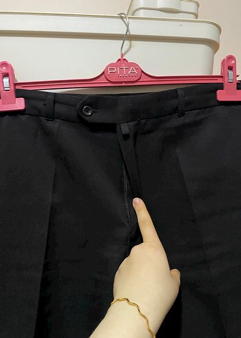 Siyah Erkek Kemerli Ofis Pantolonu - Görsel 2