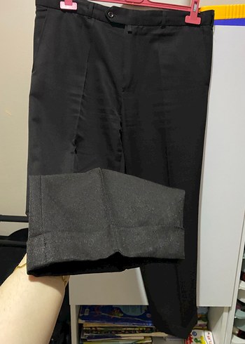 Siyah Erkek Kemerli Ofis Pantolonu - Görsel 5