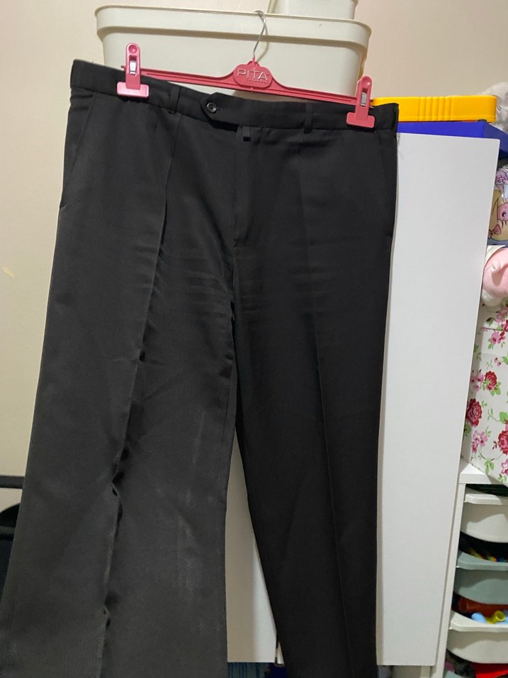 Siyah Erkek Kemerli Ofis Pantolonu - Görsel 4