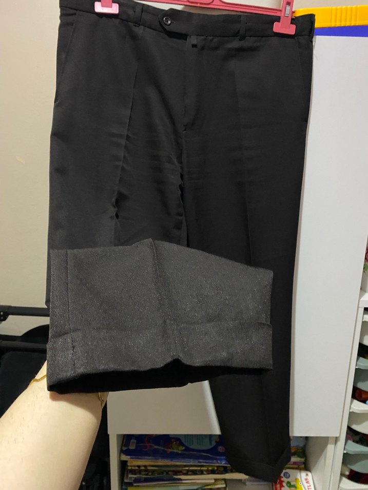 Siyah Erkek Kemerli Ofis Pantolonu - Görsel 5