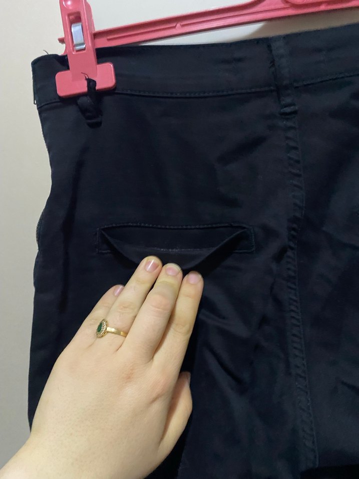 Siyah Dar Kesim Midi Kadın Pantolon - Görsel 5