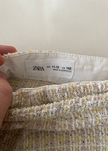 Beyaz Kemerli Mini Etek - Görsel 4