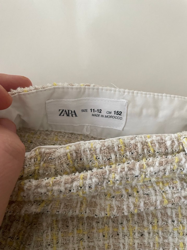 Beyaz Kemerli Mini Etek - Görsel 4