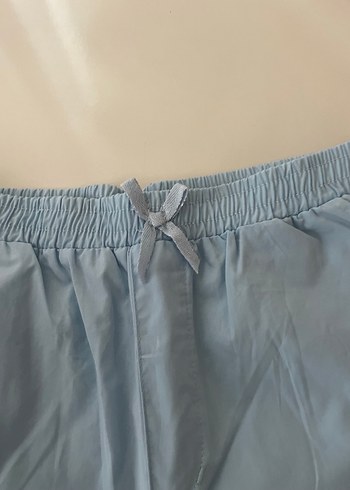 Mavi Mini Rahat Şort - Görsel 4