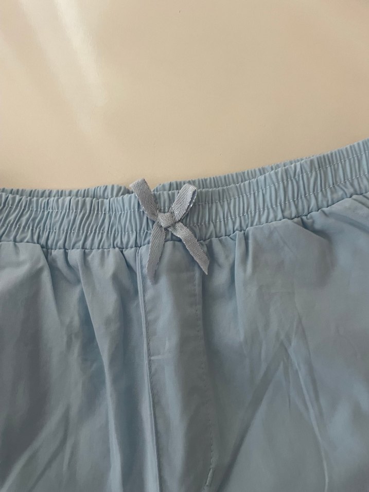 Mavi Mini Rahat Şort - Görsel 4