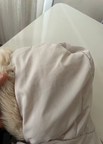 Kız Çocuk Bej Kürklü Kapüşonlu Mont - Görsel 8