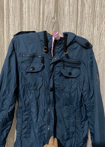 Erkek Koyu Mavi Denim Ceket - Görsel 3