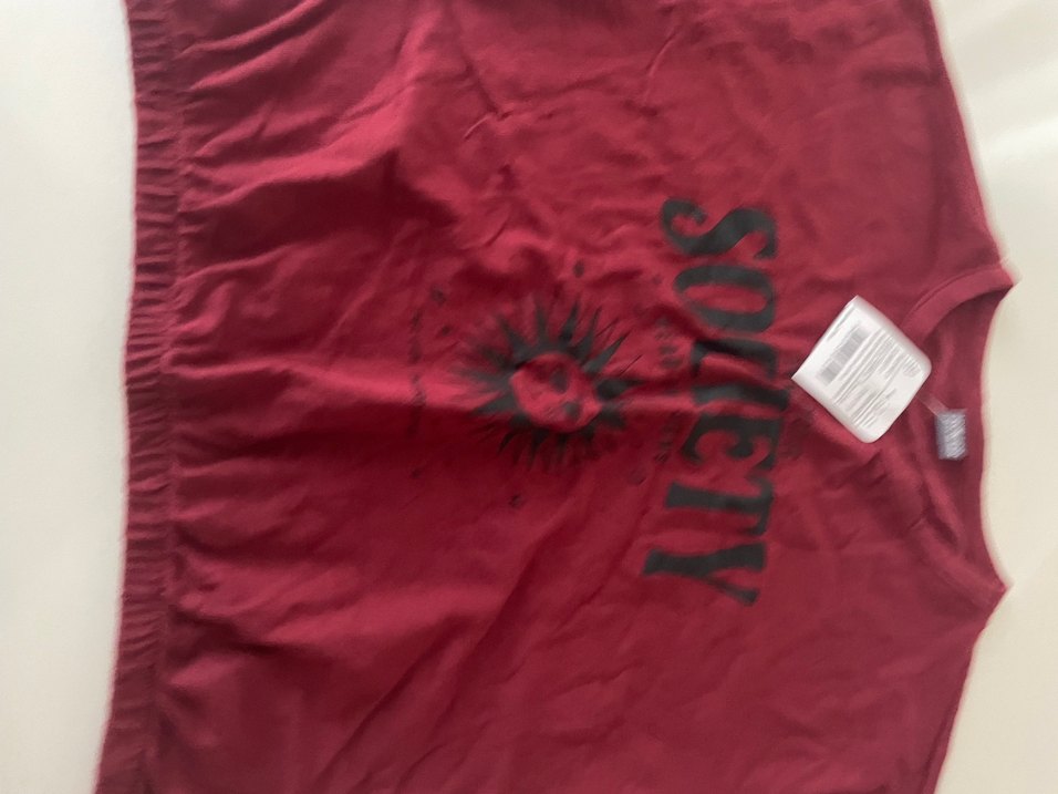 Bordo Baskılı TişörtKısa Kollu - Görsel 3