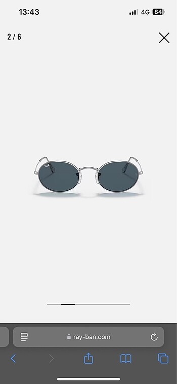 rayban 3547 oval flat silver çerçeve