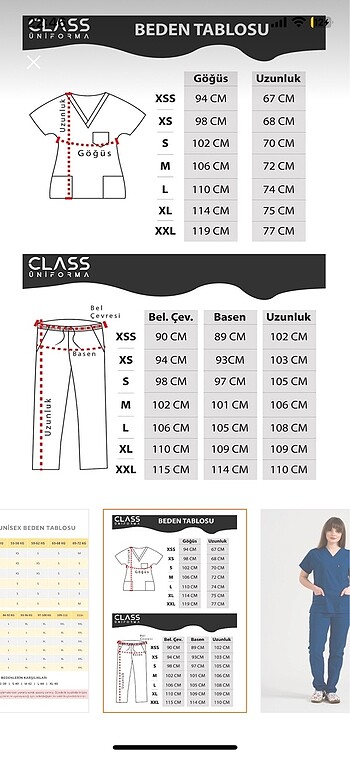 xs Beden Üniforma