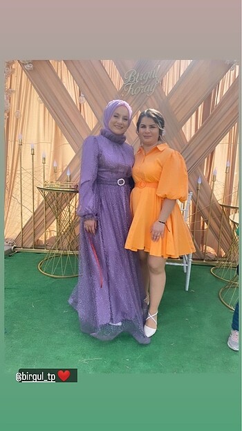 l Beden Turuncu elbise