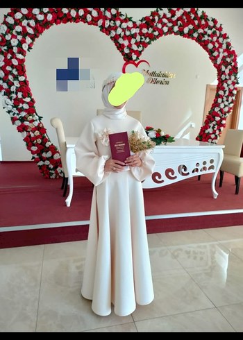 Tesettür ikili takım nikah, nişan elbisesi