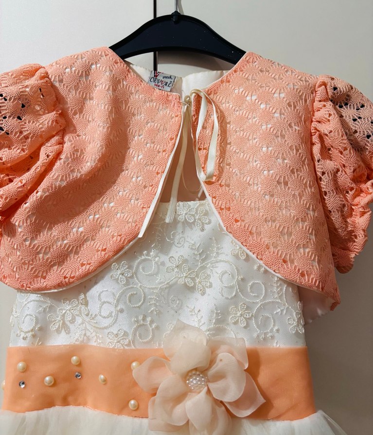 Kız Çocuk Çok Renkli Kat Kat Elbise - Görsel 3