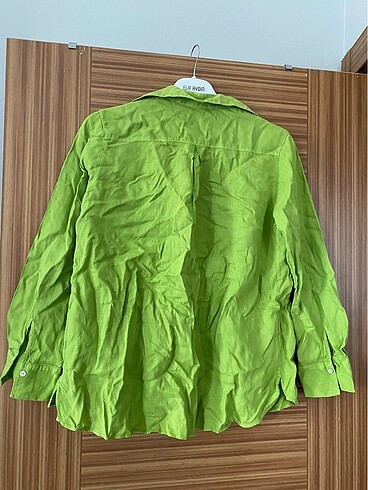 s Beden Massimo Dutti Yeşil Gömlek