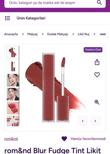 İKİ TANE RUJ BİRİSİ PARLAK MISSHA BİRİSİ ROM&ND MAT KÖPÜK YAPI - Görsel 5