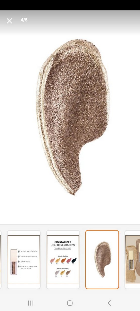 Parlak Altın likit far - Görsel 2