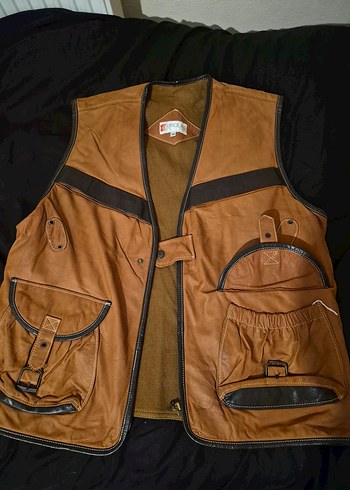 American Vintage Kahverengi Hakiki Deri İsci Yelegi
