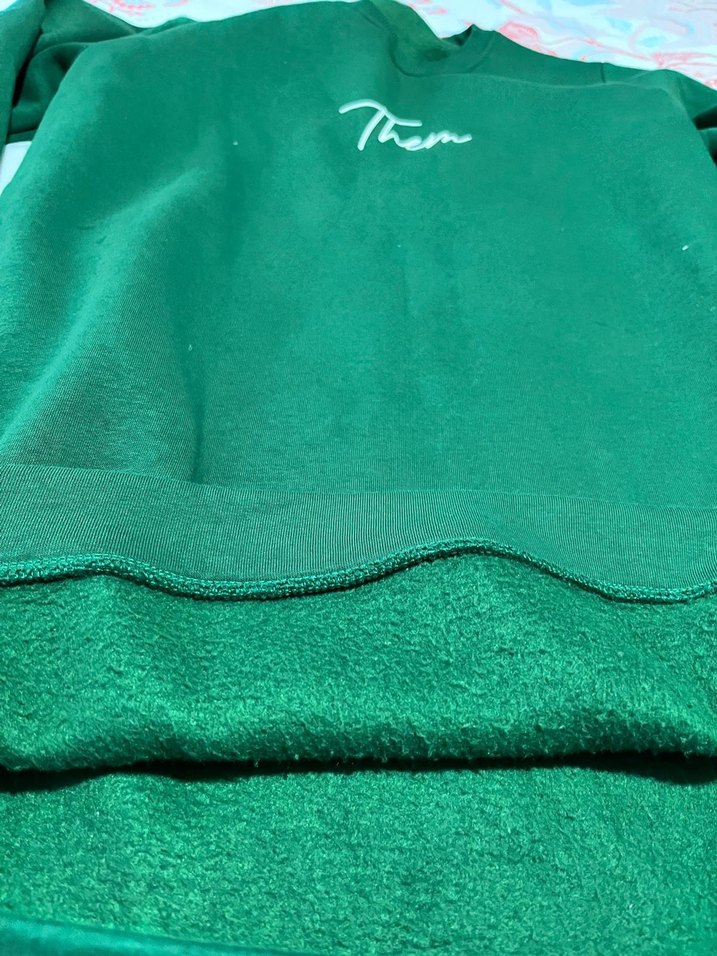 Yeşil Oversize Kadın Sweatshirt - Görsel 4