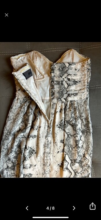 38 Beden çeşitli Renk H&M Strapless Şifon elbise