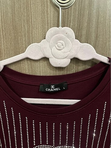 l Beden bordo Renk Taşlı bluz