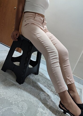 s Beden pembe Renk Açık pembe kot pantolon