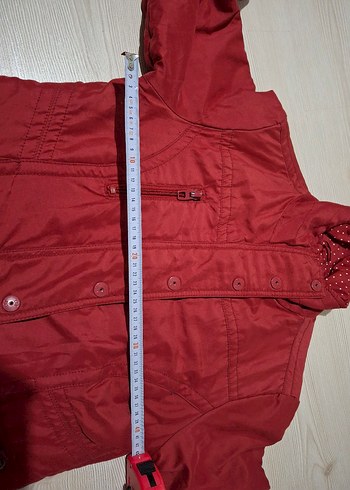Fermuarlı Kırmızı Kadın Ceket - Görsel 5