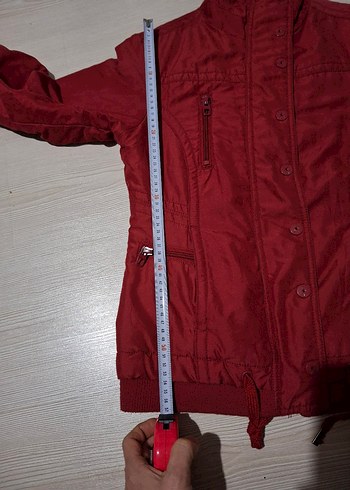 Fermuarlı Kırmızı Kadın Ceket - Görsel 6