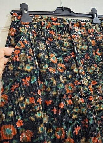 İtalyan fitilli kadife36 beden pileli - Görsel 3