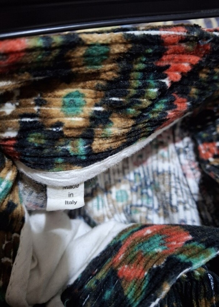 İtalyan fitilli kadife36 beden pileli - Görsel 4