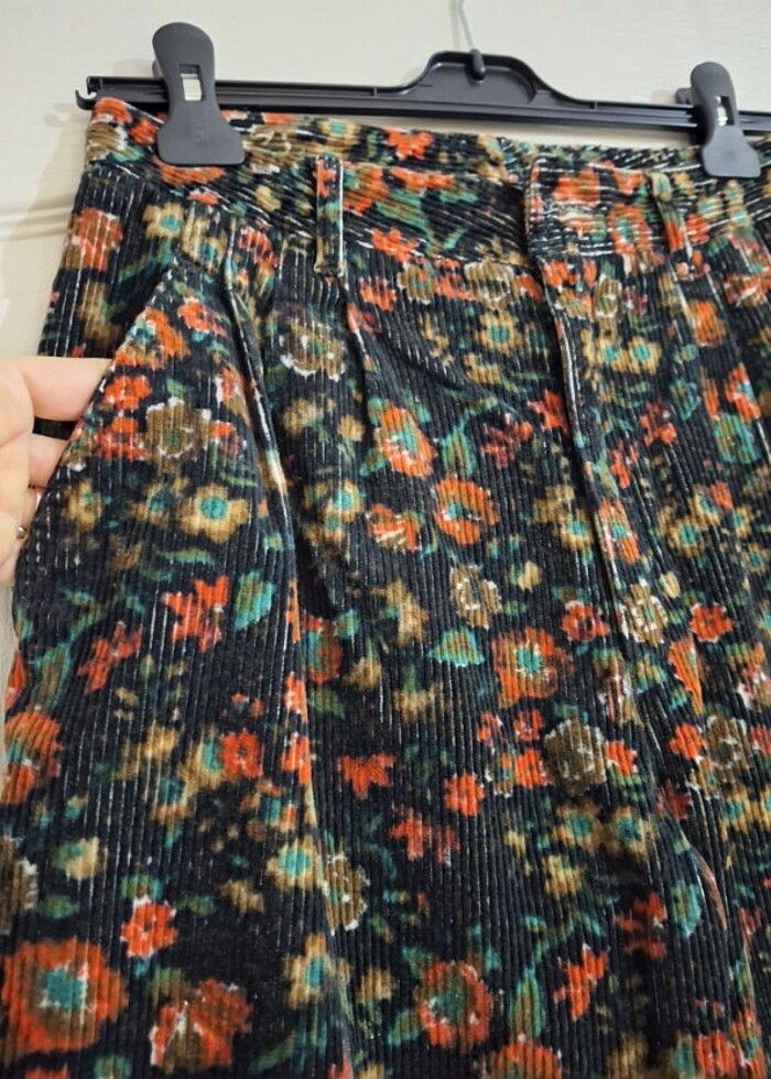 İtalyan fitilli kadife36 beden pileli - Görsel 3