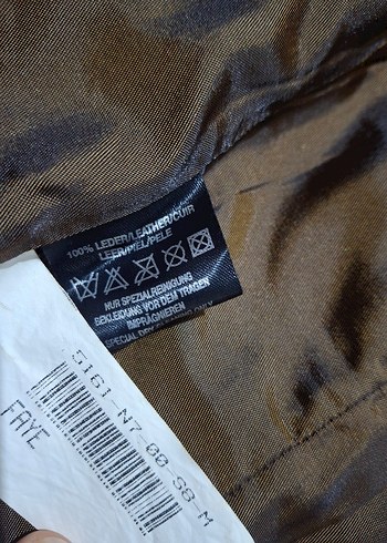 Bej Kadın Deri Ceket Düğmeli Midi Boy - Görsel 3