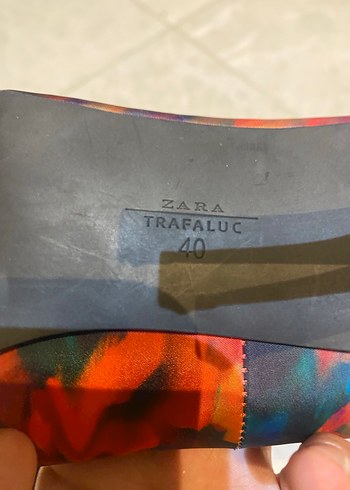 Zara Renkli Tie-Dye Desenli Stiletto Topuklu Ayakkabı