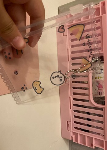 Ikea Pastel Pembe Makyaj Düzenleyici Çanta